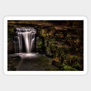 Jesmond Dene Waterfall In HDR Sticker